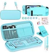 Younik Switch Accessories Bundle, 17 in 1 Blue Switch Accessories Kit for Girls Include Switch Ca...