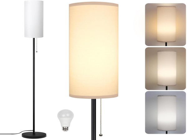 Floor Lamp Living Room Modern Standing Lamps Lampshade Minimalist Tall Lamp Chain Switch