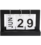 MITREL Desk Calendars for Office Flip Calendar 2024,Memorial Day Recorder, Soild Wood Home and Of...