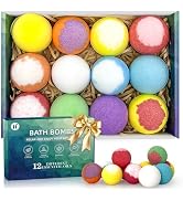 Bath Bombs Birthday Gift for Women Mom Her Daughter Wife Set - 12Pack Handmade Natural & Organic,...