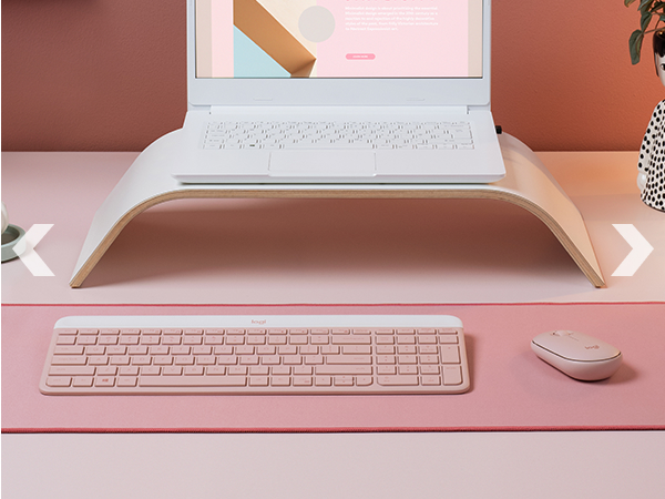 mk470 slim compact wireless rose keyboard and mouse combo