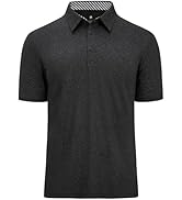 J.VER Men's Polo Shirt Wrinkle Free Stretch Golf Collared Shirt Moisture Wicking Summer Athletic ...