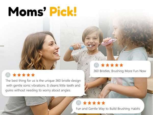 Moms’ Pick! "360 Bristles, Brushing More Fun Now" "Fun and Gentle Way to Build Brushing Habits"