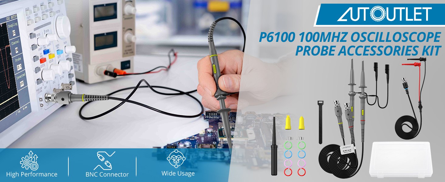 AUTOUTLET P6100 Universal Oscilloscope Probe
