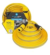 HydroTech FLATJACKET 5/8" 100 ft Garden Hose with Patented Force Control Technology - Flexible, K...