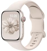 Sport Silicone Band Compatible with Apple Watch Bands 40mm 38mm 41mm 44mm 45mm 42mm 49mm Women Me...
