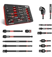 EZARC 14PC Impact Socket Adapter Set, 1/4",3/8",1/2" Square Drive Socket Adapter,Quick-Release & ...