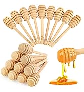 HANSGO Honeycomb Stick, 20PCS 4 Inches Wood Honey Dipper Sticks Honey Stirrer Honey Wand for Hone...