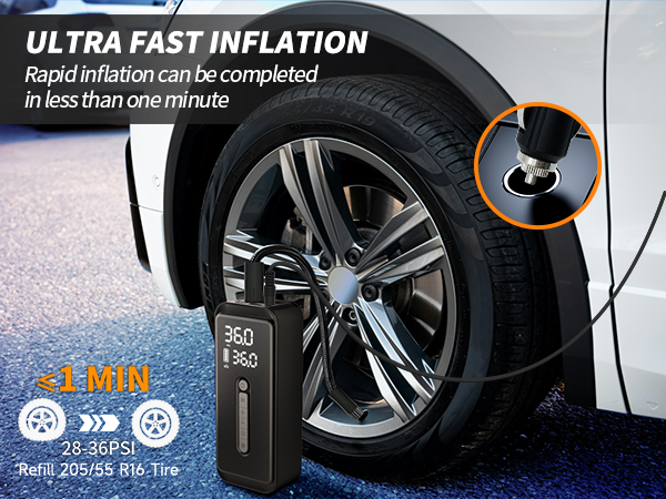 car air compressor tire inflator portable air pump electric tire inflator 12 volt air compressor