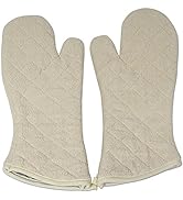 Nouvelle Legende Cotton Quilted Terry Oven Mitts Long Lasting Heat Resistance Protection 17 Inch...