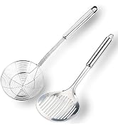TENTA Kitchen Multi Kitchen Utensil Stainless Steel Cooking Skimmer Slotted Fish Turner Spatula S...