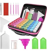 Bofoho Diamond Painting Storage Case with 60 Jars – Portable Bead Organizer for Diamond Art Drill...