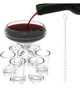 ALEVMOOM 6 Shot Glass Dispenser and Holder,Shots Dispenser for Filling Liquids, Multiple 6 Shot D...