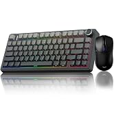 AULA Wireless Keyboard and Mouse Combo, F75 Pro Mechanical Keyboards,75% Gasket Hot Swappable Cus...
