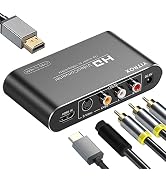 YITROX AV Svideo HDMI to HDMI Converter Upscaler, 3RCA CVBS AV Svideo R/L HDMI to HDMI Converter ...