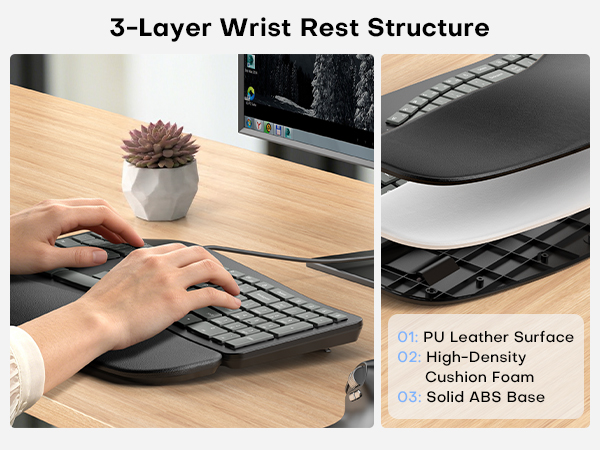 wired ergonomic keyboard
