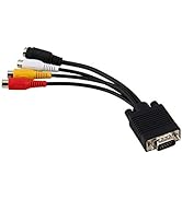 VGA SVGA to S Video 3 TV AV Converter Cable Adapter, Standard Sub D VGA Input, Connector: D Sub 1...