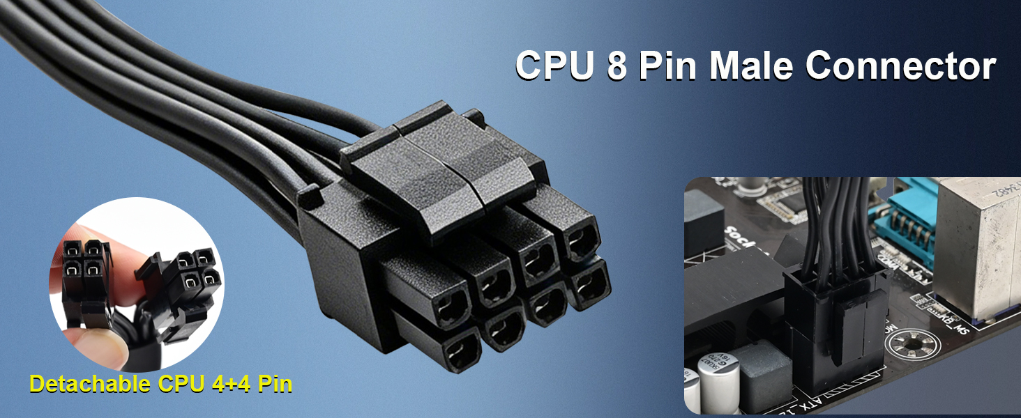 CPU 8(4+4) Pin Extension Power Adapter
