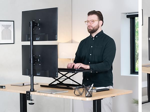 vertical dual monitor desk mount stacked dual monitor mount dual monitor desk mount stand