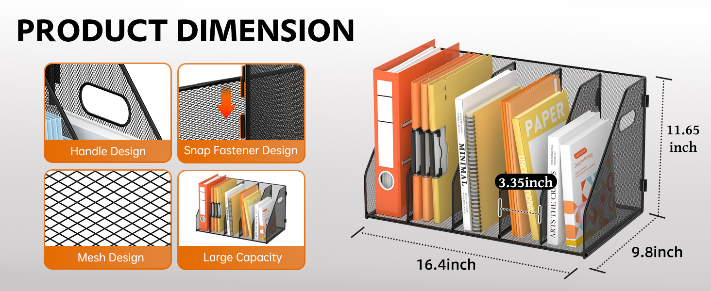 Versatile Desk Organizer Product Dimension