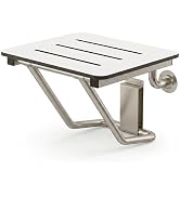 VANNSOO Folding Shower Seat, 18 Inch ADA Compliant Wall Mounted Bench | 304 Stainless Steel and P...