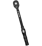 LLAVETOR Torque Wrench Click-Style, 1/2" inch Drive, Window Scale Torque Wrench for 25-145 Ft.lb,...