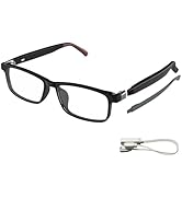 GenXenon Smart Glasses for Men Women, Blue Light Blocking Bluetooth Glasses with Removable Temple...