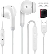 AHFYCIH USB Headphone with Preset EQ Mode Mutable Mic Volume Control | USB A Earphone In-Ear Nois...