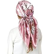 RIIQIICHY Head Scarf for Women Like Silk Satin Scarf for Hair Wrapping at Night Bandana Square Sc...