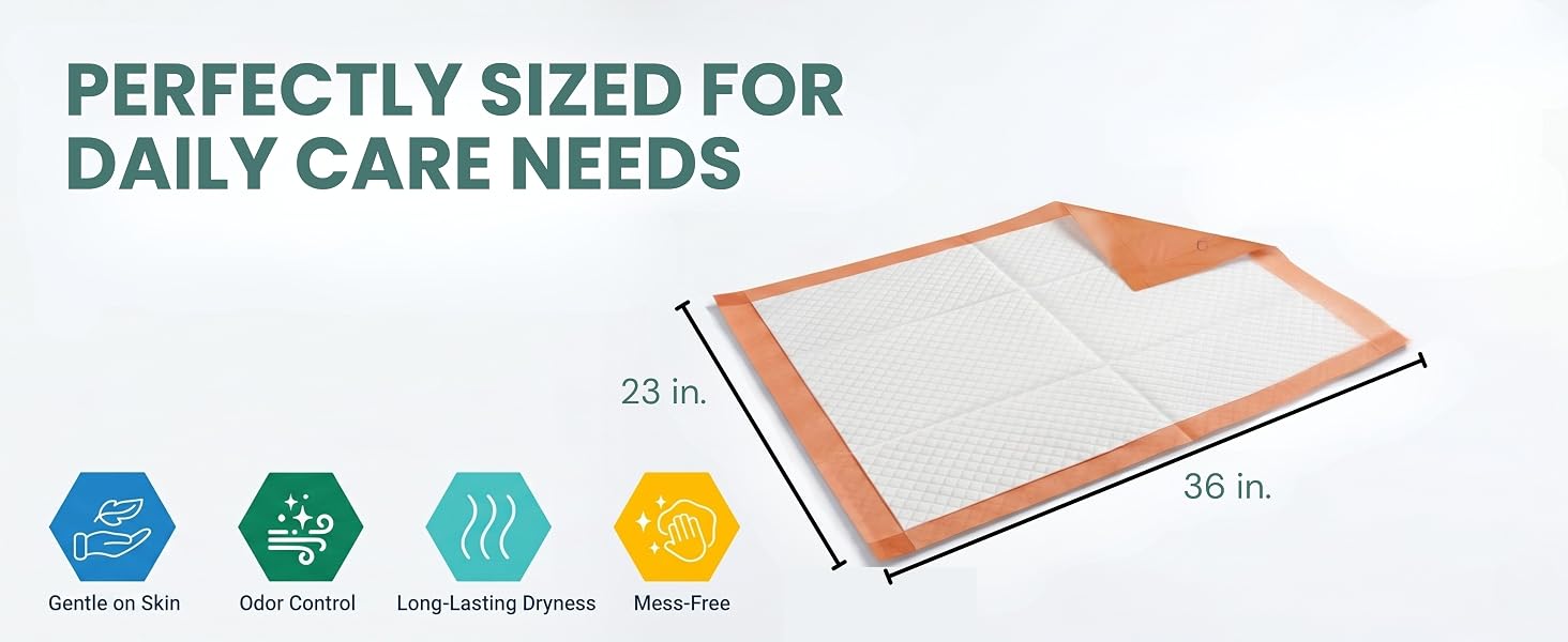 , Super Absorbent Adult Bed Pads for Incontinence, Bedding Protection, Prevents Leakage,
