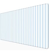 ohisxiacy Blue Striped Desk Mat Cute Pastel XXL Large Gaming Mouse Pad Desk Pad Kawaii Aesthetic ...