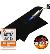 Matace 2 Pack 12x14 Inch Fireproof Welding Blanket & Pad, 5mm Thickened Fire Resistant Carbon Fel...