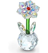H&D HYALINE & DORA Crystal Sunflower Figurine Collectible Glass Flower Ornament Statue for Valent...