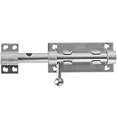 JQK Sliding Bolt Gate Latch, 6.3 Inch (Thick 2.4mm) Heavy Duty 304 Stainless Steel Barrel Bolt wi...