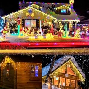 Solar Christmas Icicle Lights