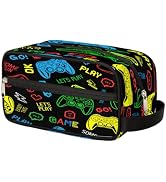 Ackutea Kids Travel Toiletry Bag - Colorful Game Controller Waterproof Hanging Cosmetic Hygiene B...
