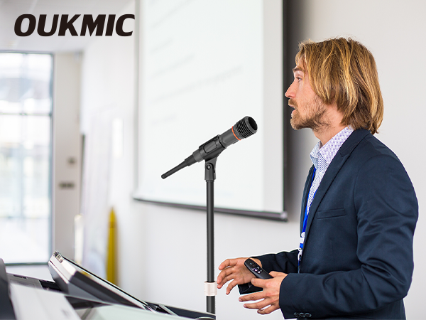 Remove the boom arm and attach microphone clip to convert the mic stand into a traditional straight