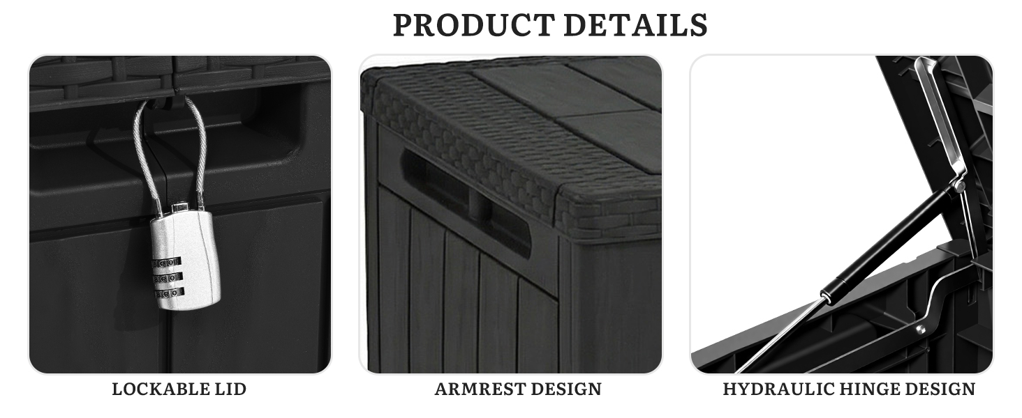 134 gallon outdoor storage box