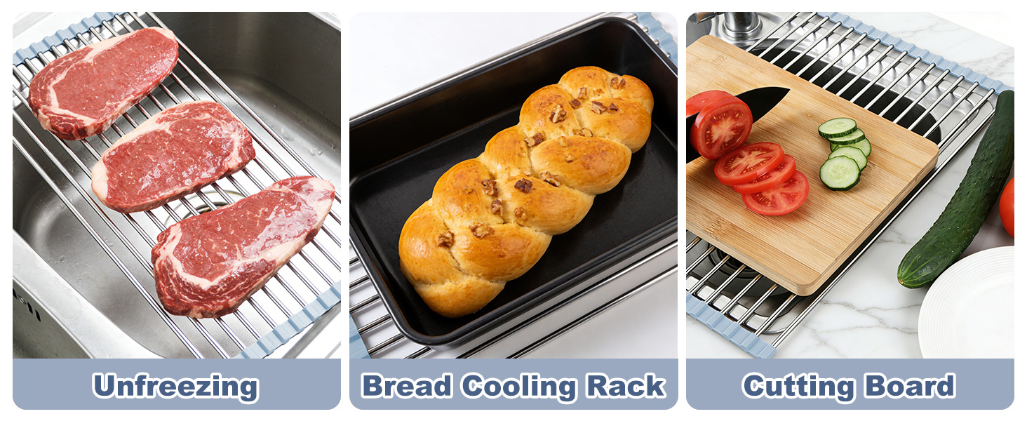 rolling kitchen dish drying rack