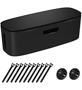 Cable Management Box - Large Cord Organizer Box to Hide Power Strip & Under Desk, TV Computer Wir...