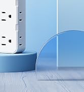 DEPOW Surge Protector Power Strip, 3 FT Extension Cord with 6 AC(1625W/13A Outlets 4 USB Ports,10...