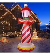 Juegoal 6 FT Christmas Inflatables Outdoor Decorations, Inflatable Xmas Lighthouse, Lighted Blow ...