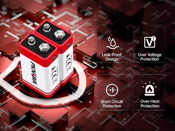PKNOVA 9V Carbon Battery