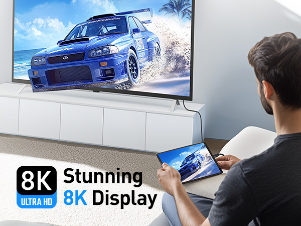 Cable Matters USB C to HDMI 2.1 Cable 6 ft, Support 4K@240Hz and 8K@60Hz, HDR
