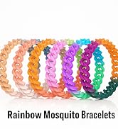 BuggyBands Rainbow Mosquito Bracelets for Kids & Family – 24 Pack DEET-Free Bug Wristbands, Indiv...