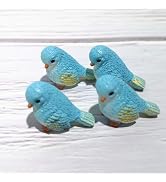 Czhotg 4Pcs Miniature Bird Figurines, Mini Resin Birds, Fairy Garden Accessories and Supplies, Mi...