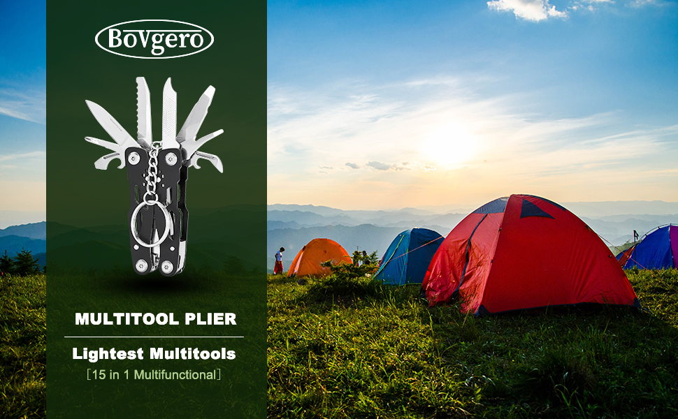 Bovgero mini multitool plier with keychain outdoor camping