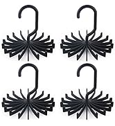 BigOtters 4 Pack Updated Twirl Tie Rack, 5.3 Inches Large Size Rotating Belt Scarf Hanger Holder ...