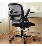 Sweetcrispy Office Computer Desk Chair, Ergonomic Mid-Back Mesh Rolling Work Swivel Task Chairs w...