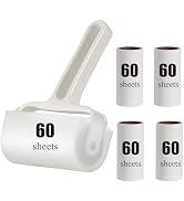 Rgqphantom,Lint Roller,5 Refills 300 Sheets,Pet Hair Remover Kit,1 Handle with 5 Extra Sticky Lin...